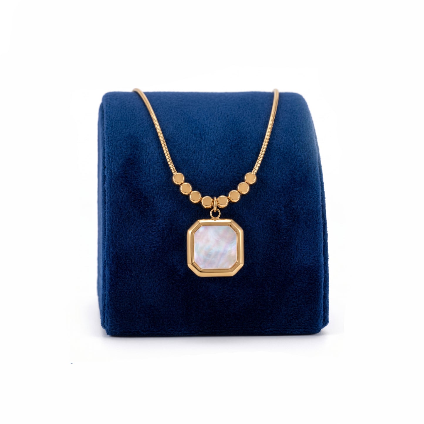 Anti-Tarnish Gold-plated Necklace Combo Set of 4 | Pink Stone, Opal, Emerald Charm & Open Heart Pendants