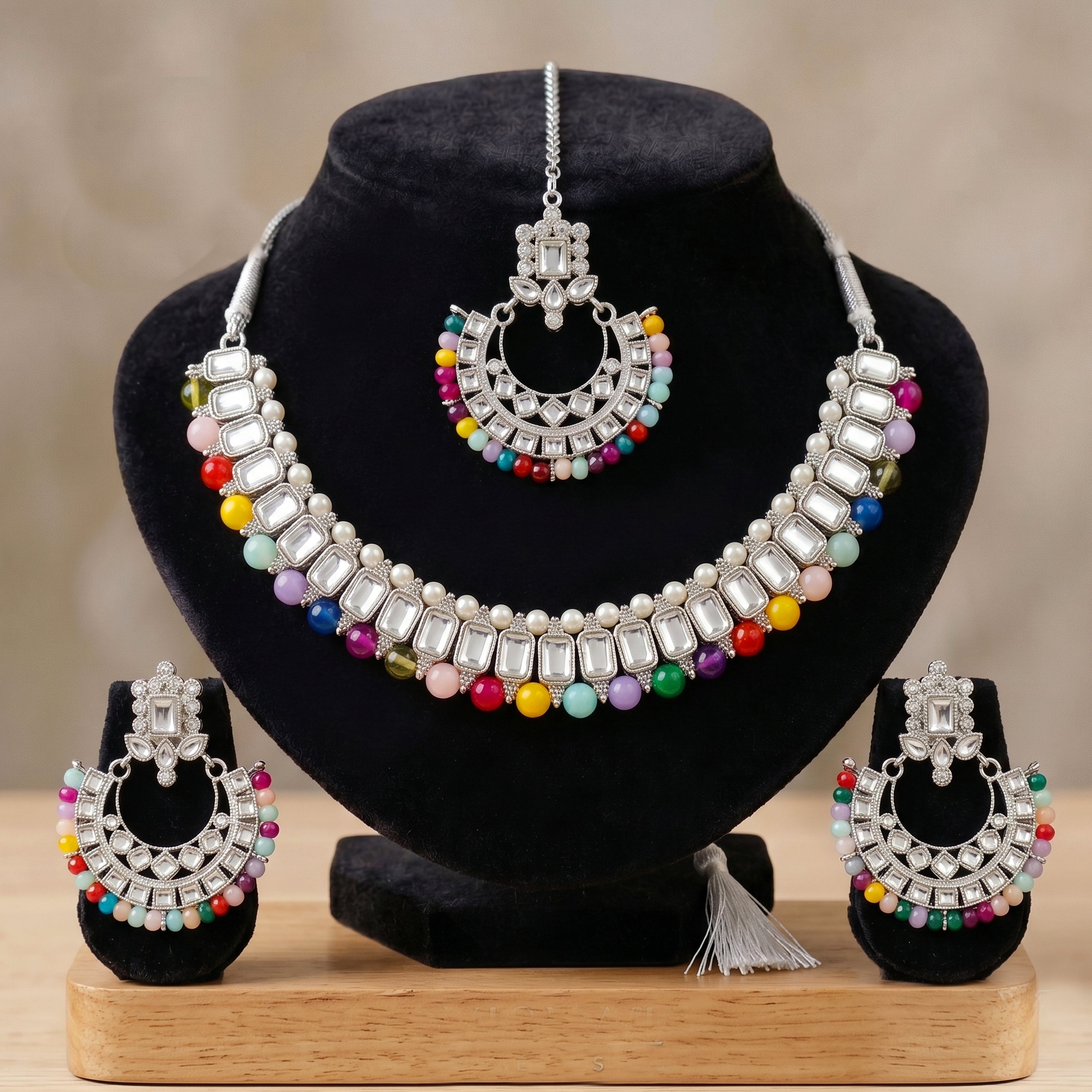 Multi Silver Jewellery Set