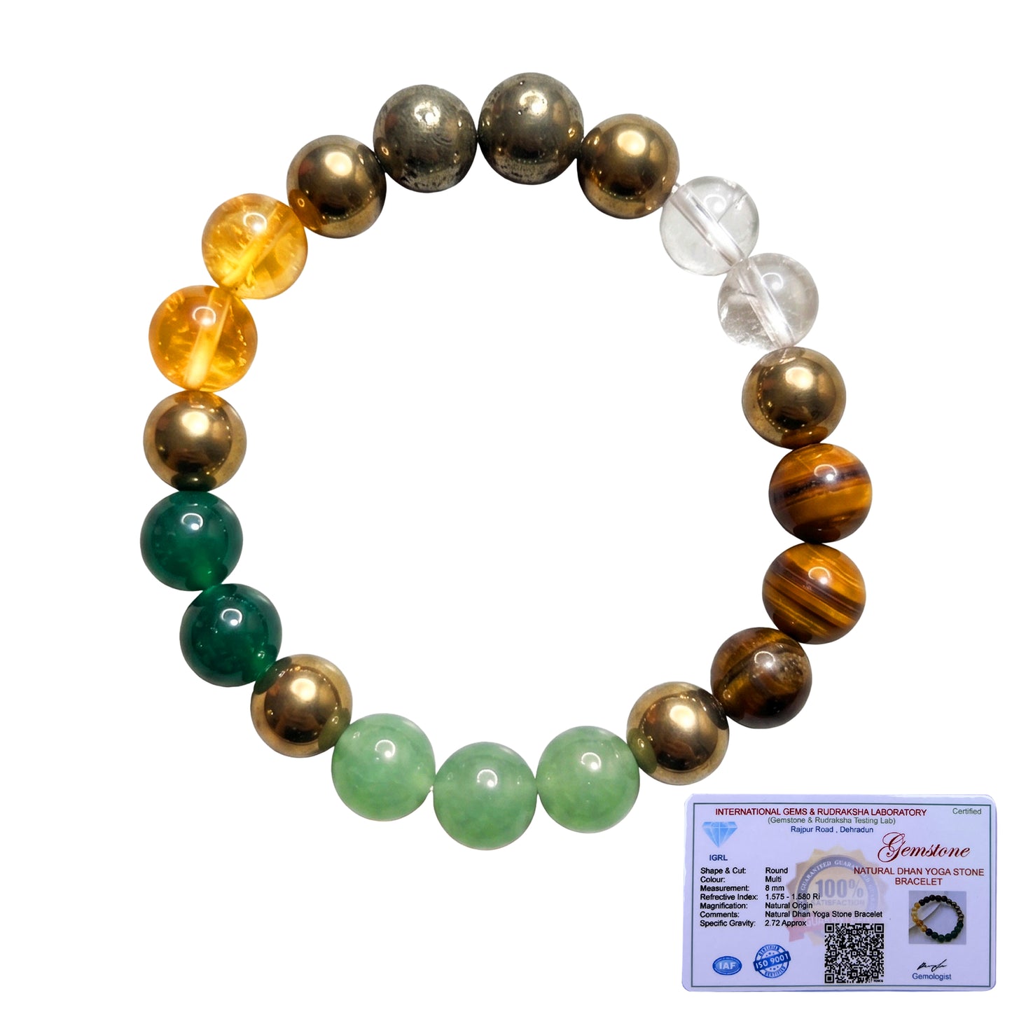 Dhanyog Multi-Stone Wealth & Healing Crystal Bracelet
