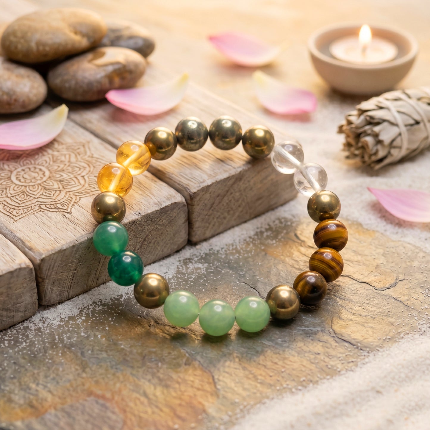 Dhanyog Multi-Stone Wealth & Healing Crystal Bracelet