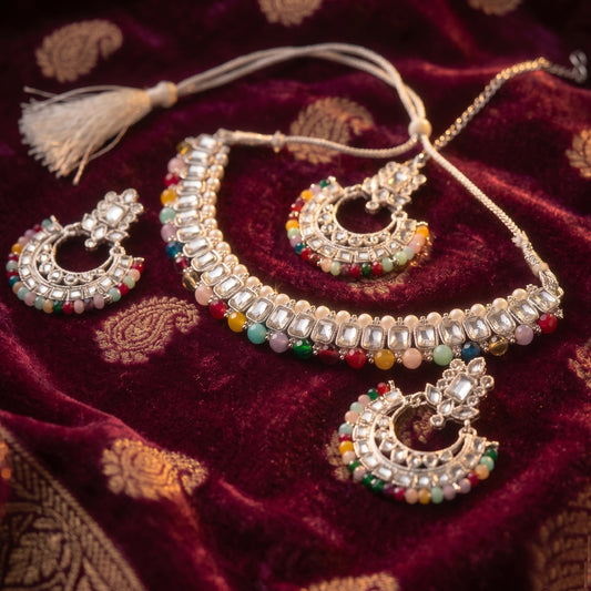 Multi Silver Jewellery Set
