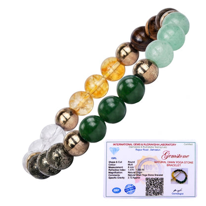 Dhanyog Multi-Stone Wealth & Healing Crystal Bracelet