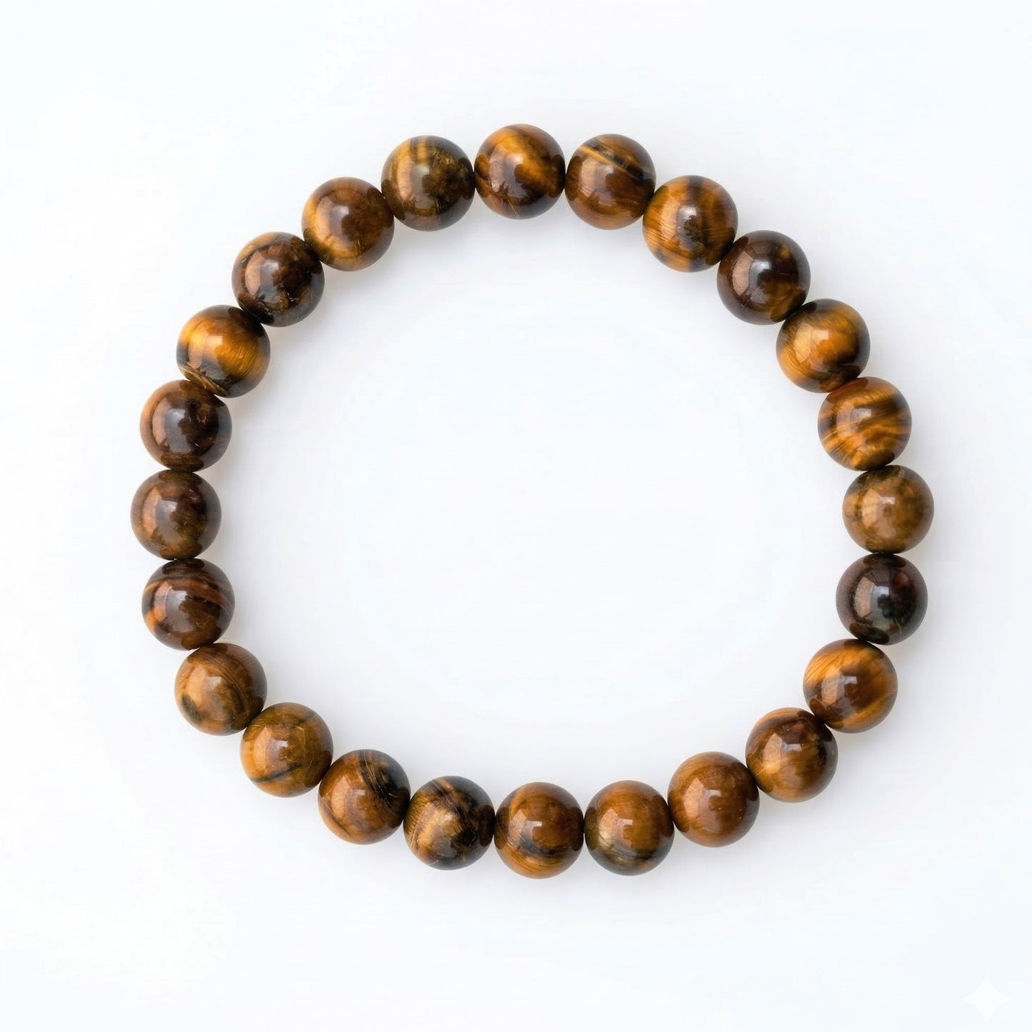 Natural Tiger's Eye Beaded Stretch Bracelet