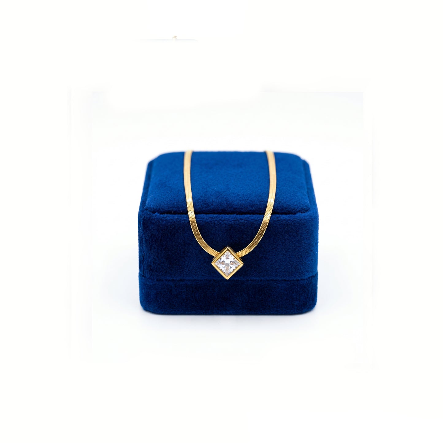 Anti-Tarnish Gold-Plated Necklace Combo Set of 4 | Heart, Crystal, Emerald & Tiger Eye Pendants