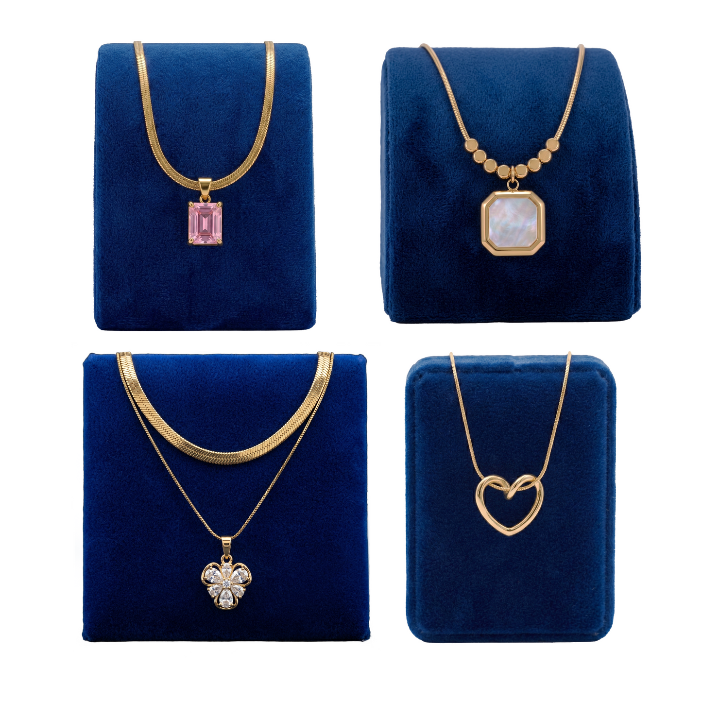 Anti-Tarnish Gold Necklace Combo Set of 4 | Fashion Jewellery